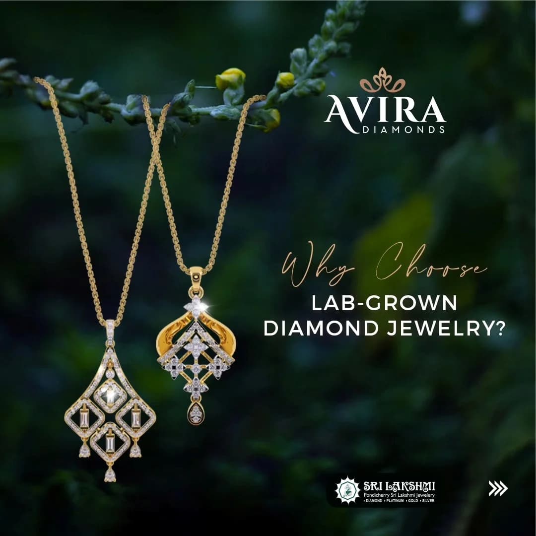 "Why Choose Lab-Grown Diamond Jewelry" AVIRA Diamonds social media campaign creative