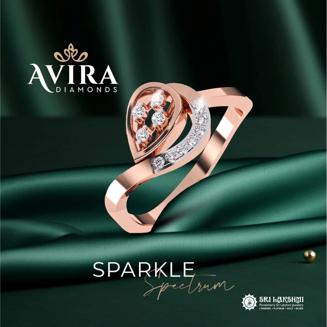 "Sparkle Spectrum" AVIRA Diamonds ring campaign creative