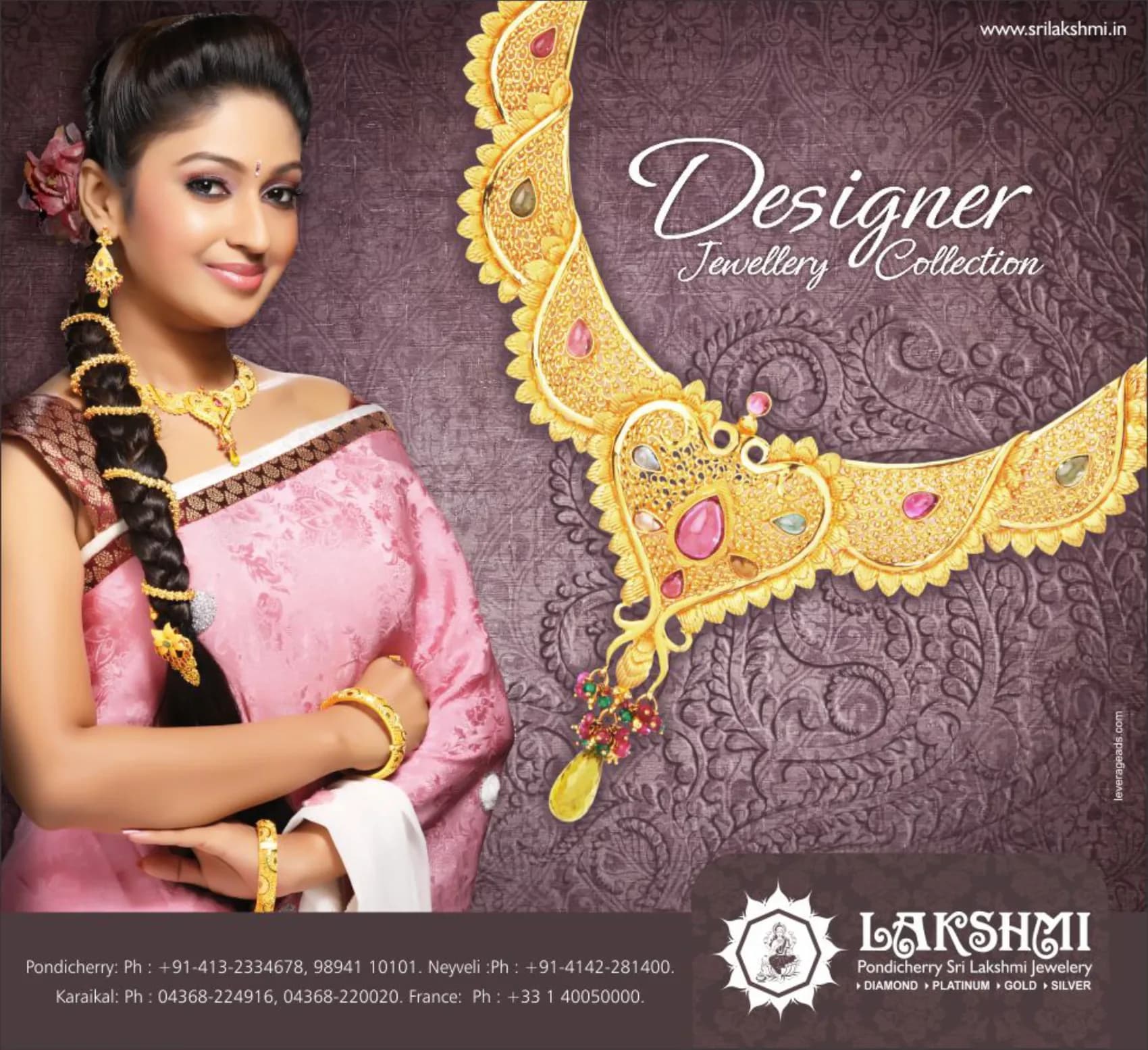 Designer necklace close-up campaign photography