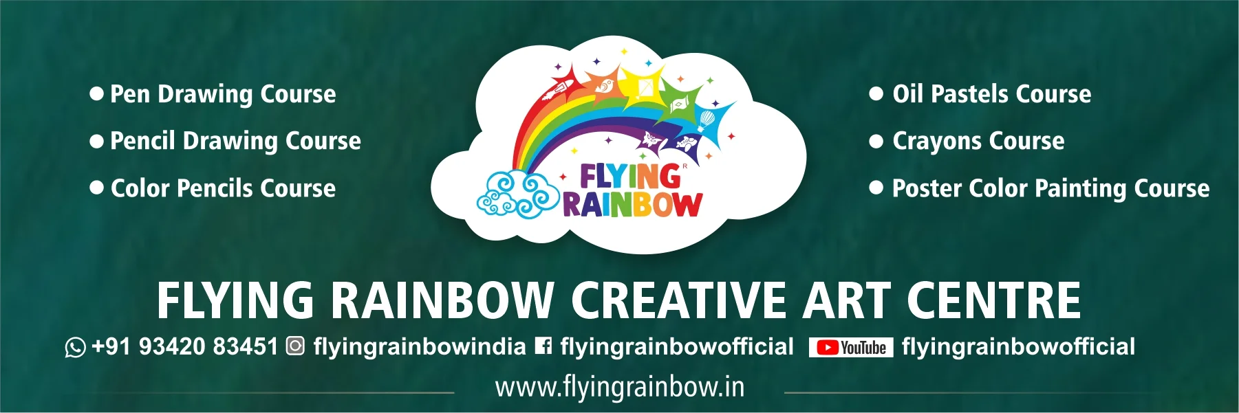 Flying Rainbow course offerings social media banner