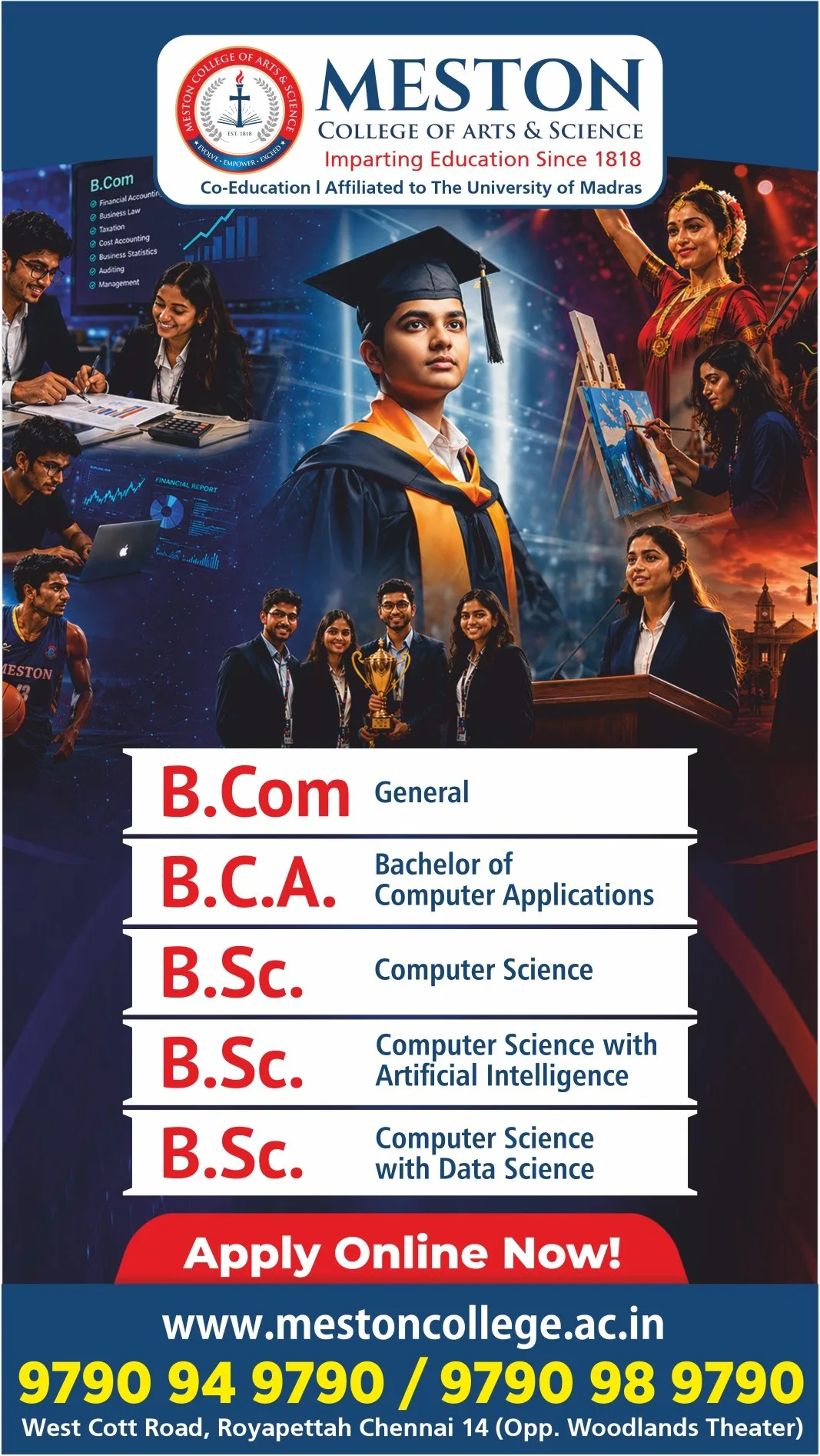 Meston College admissions creative with graduating students