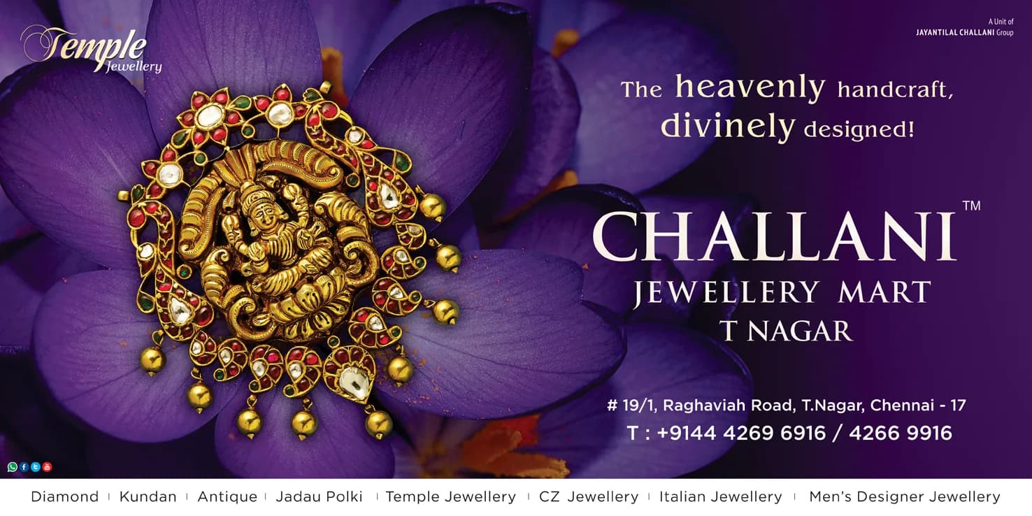 Challani Jewellery Mart temple jewellery campaign creative