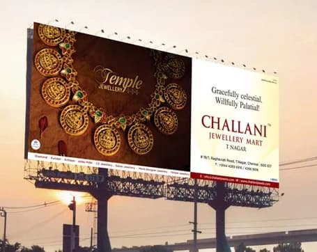Challani Jewellery Mart outdoor hoarding billboard