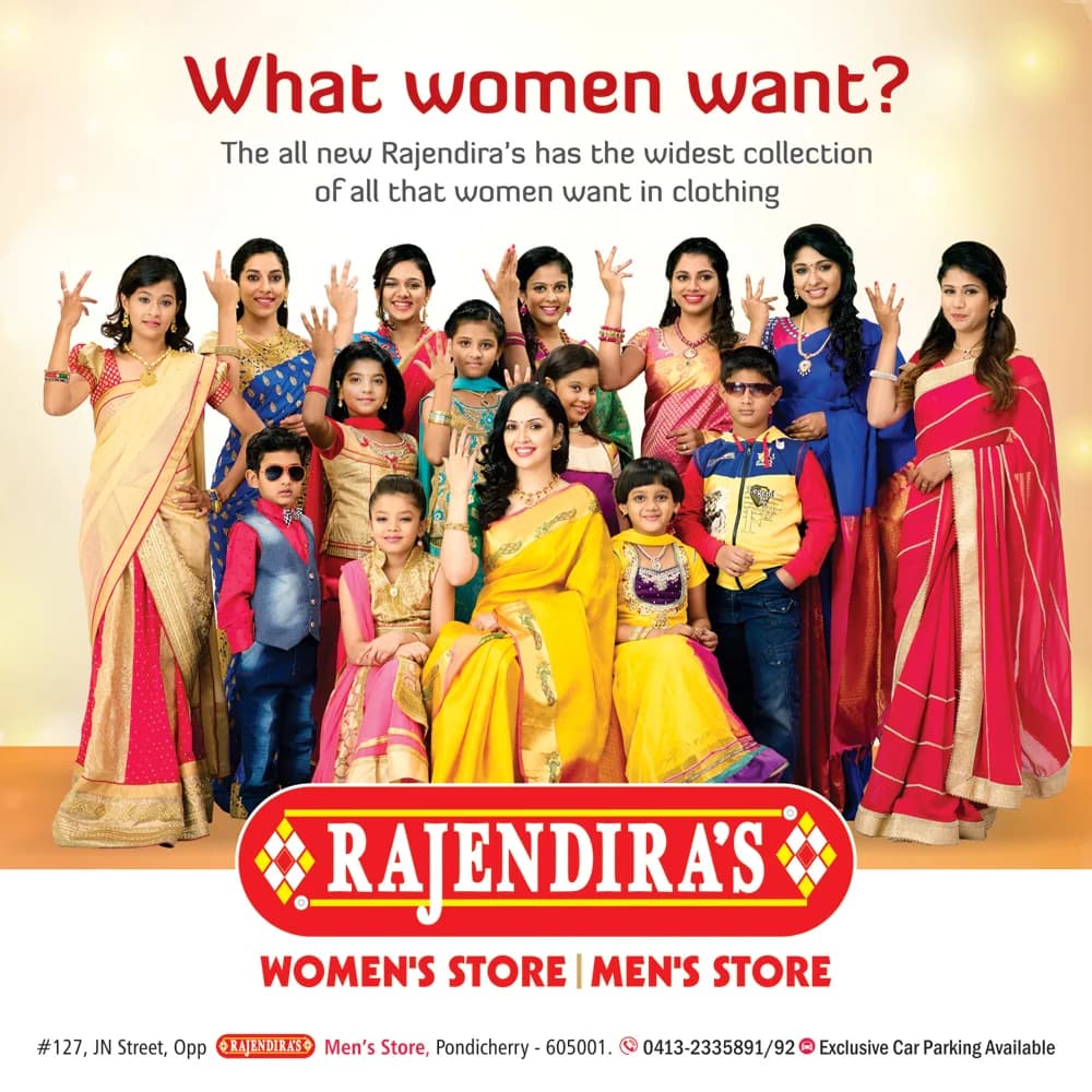 Rajendira's Women's Store outdoor hoarding advertising campaign