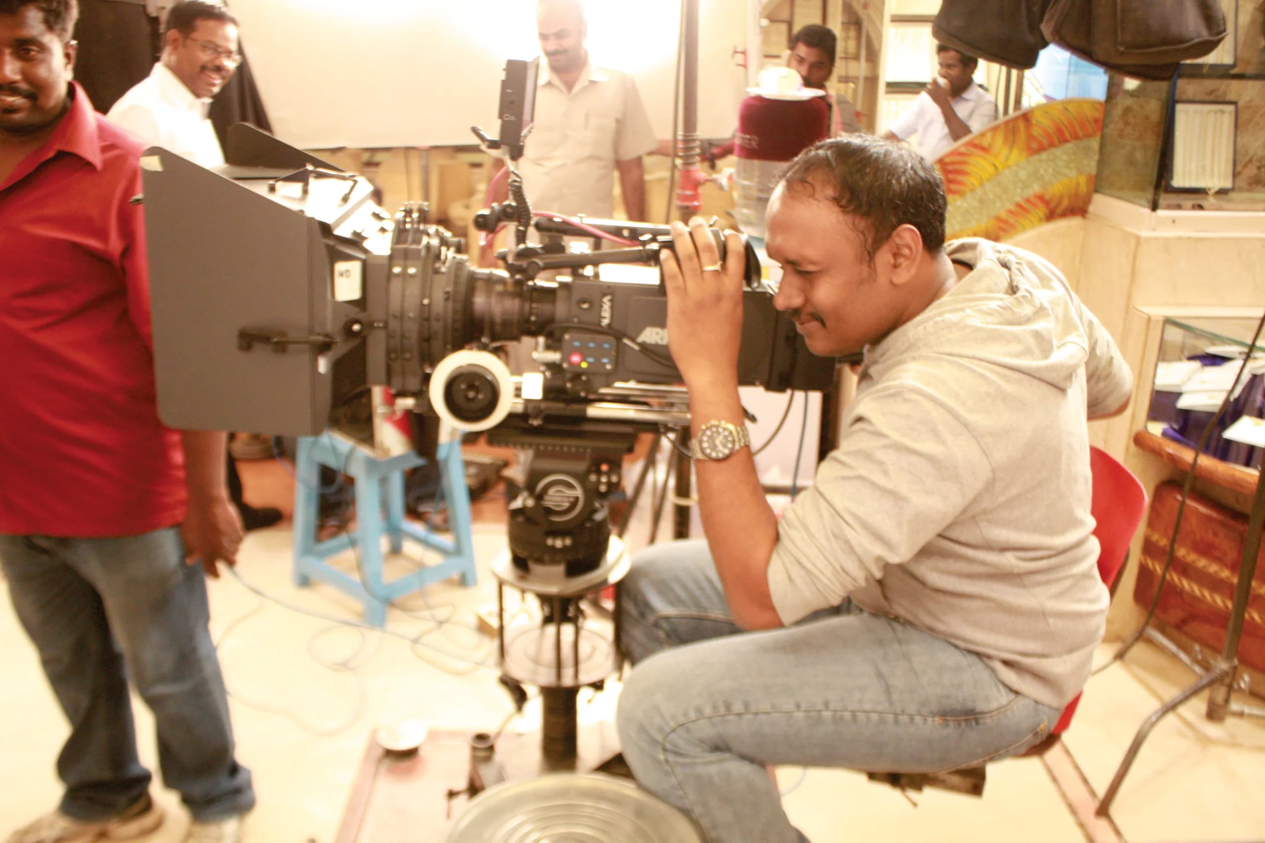 Suresh Ramakrishnan directing a commercial ad film shoot