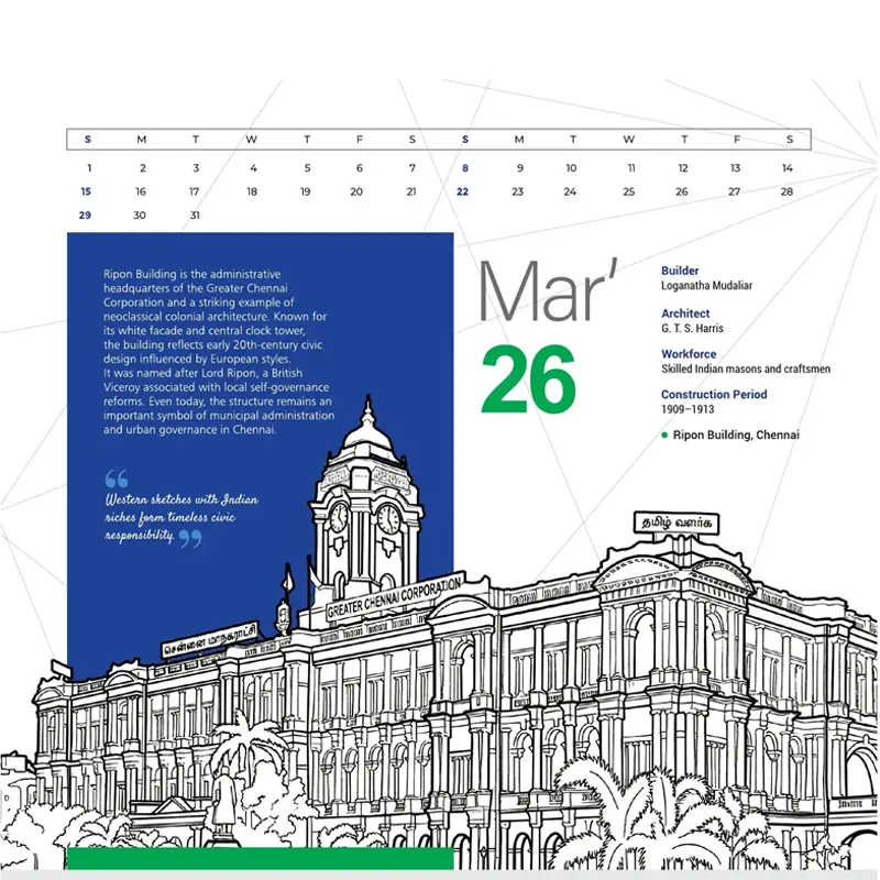 Ripon Building heritage calendar design