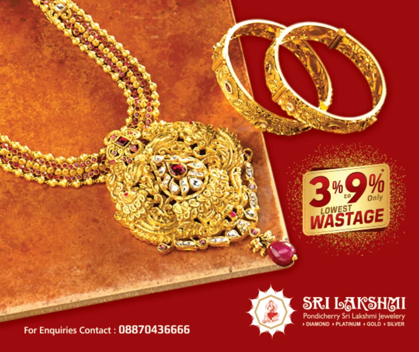 Sri Lakshmi Jewellery necklace and bangles product photography