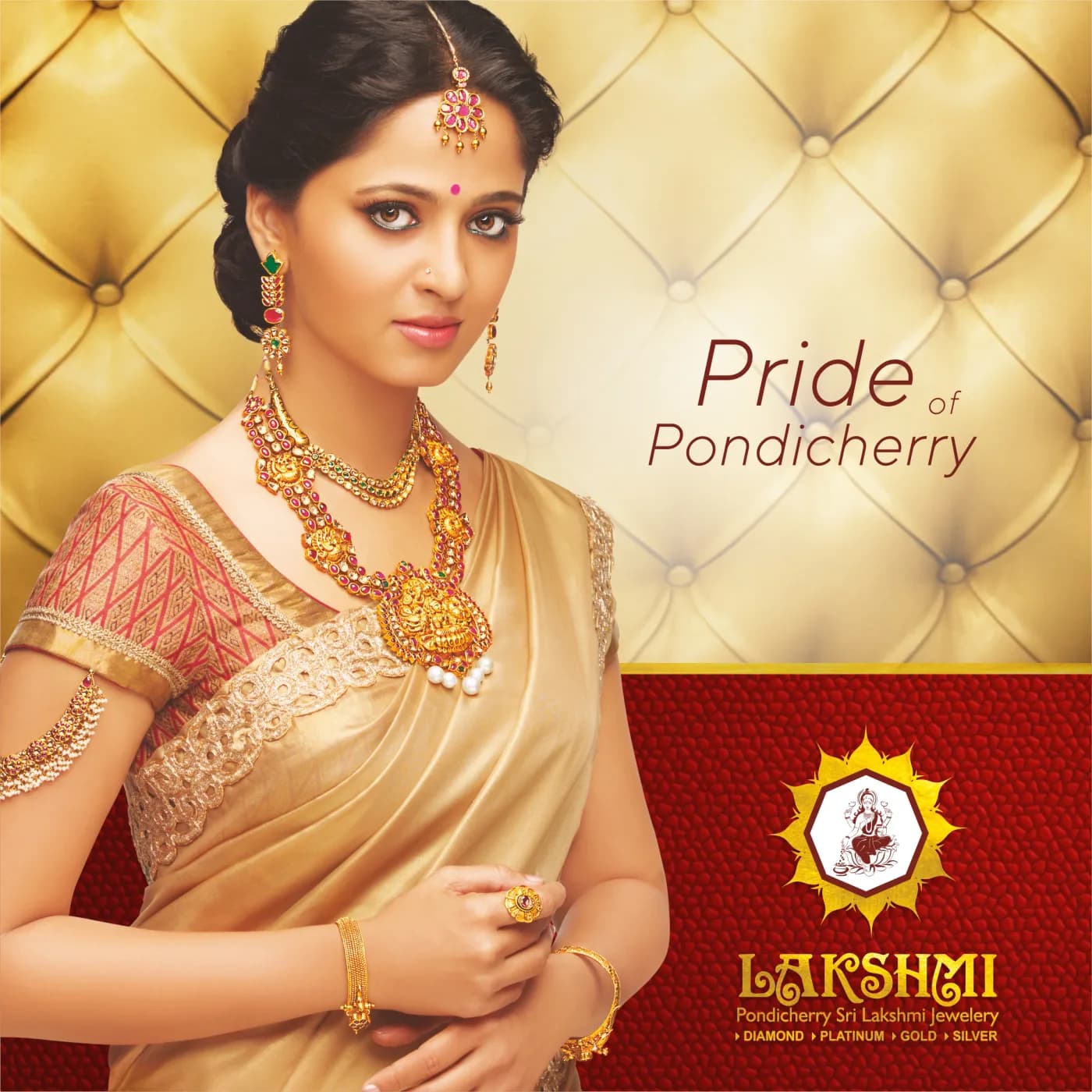 Sri Lakshmi Jewellery garden model photography