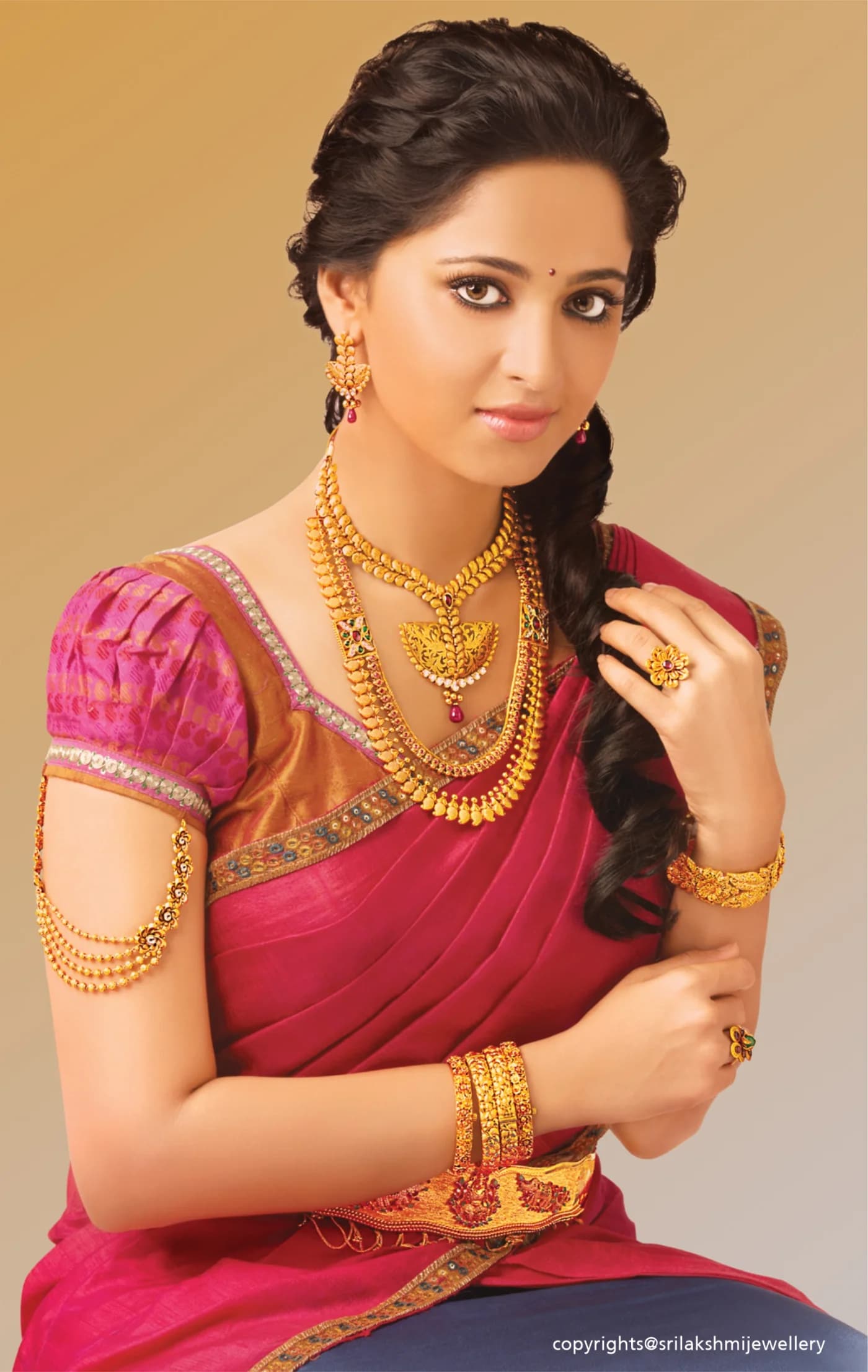 Sri Lakshmi Jewellery layered necklace campaign photography