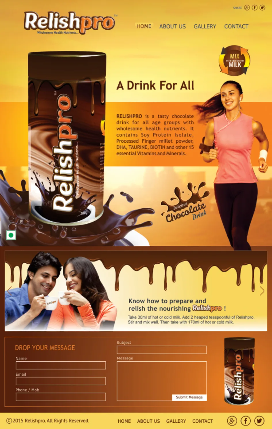 Relishpro website design