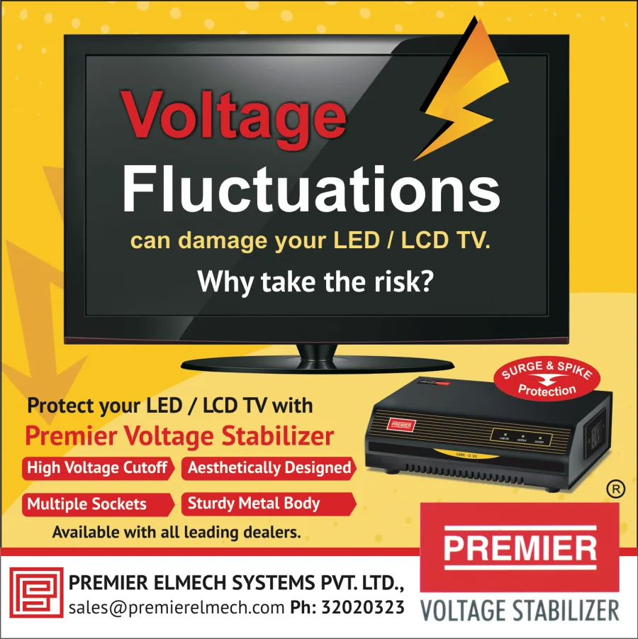 Premier Voltage Stabilizer product advertising campaign creative